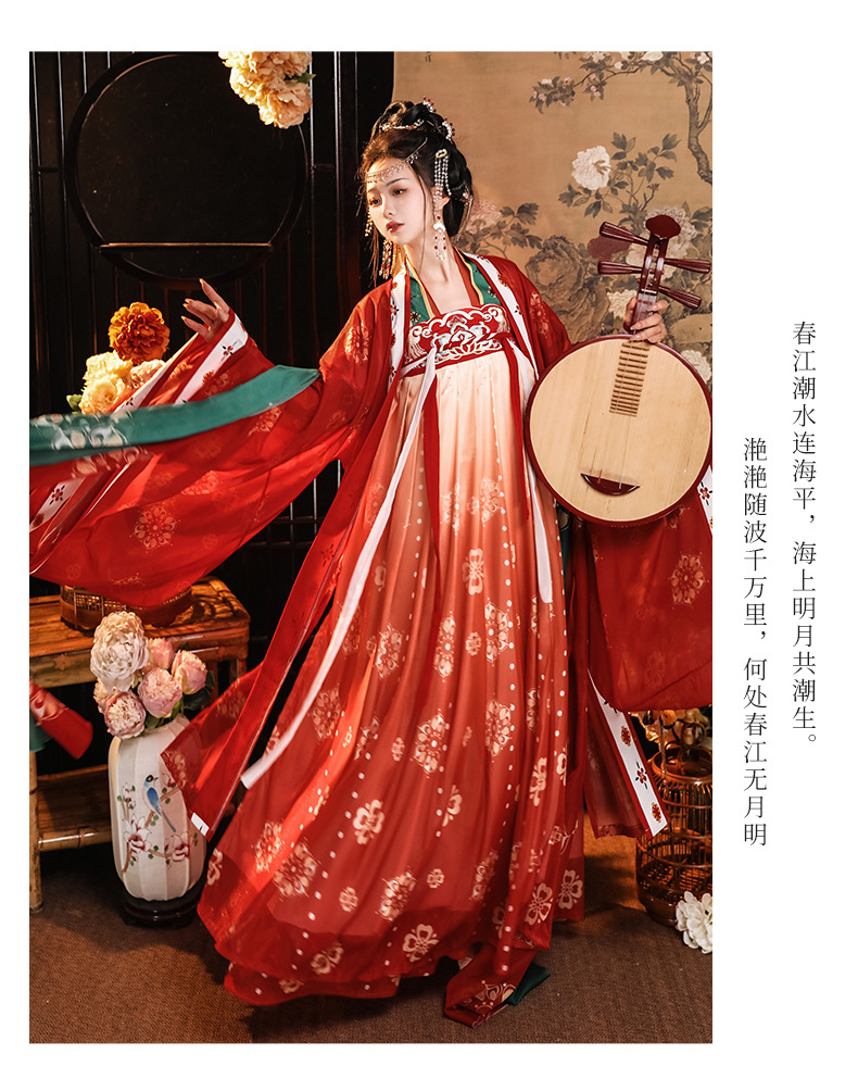 Tang style Chinese wind recovery Tang 褙子 chest-length big sleeve shirt embroidery ancient wind fairy elegant improved spring and summer thin(pic16)