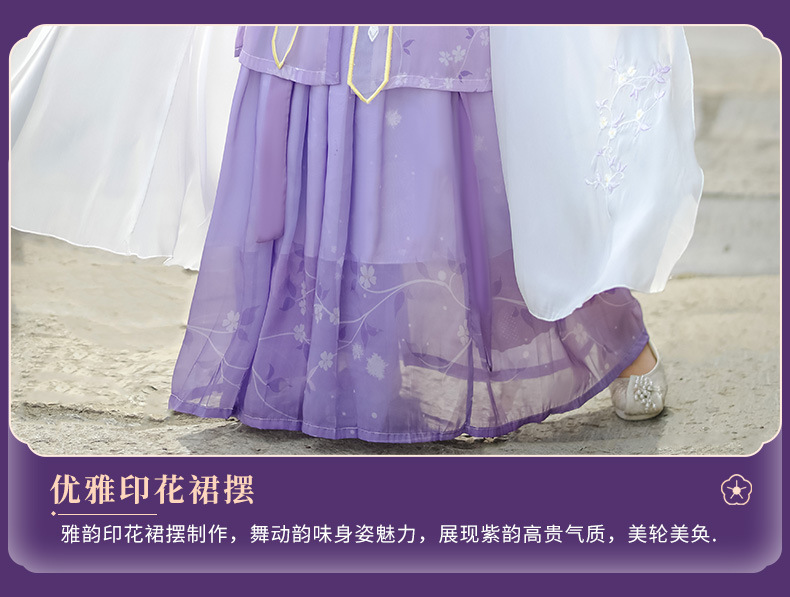 The original Hanfu woman Ming system light on the front, standing collar long jacket waist skirt cloud shoulder cape embroidered cape spring and summer(pic5)